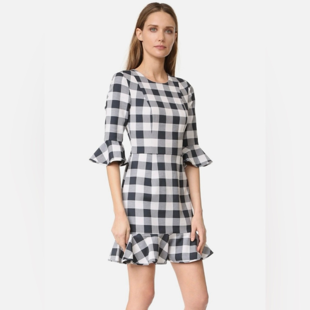 Black Halo Brooklyn Mini Dress in Gingham Size 0